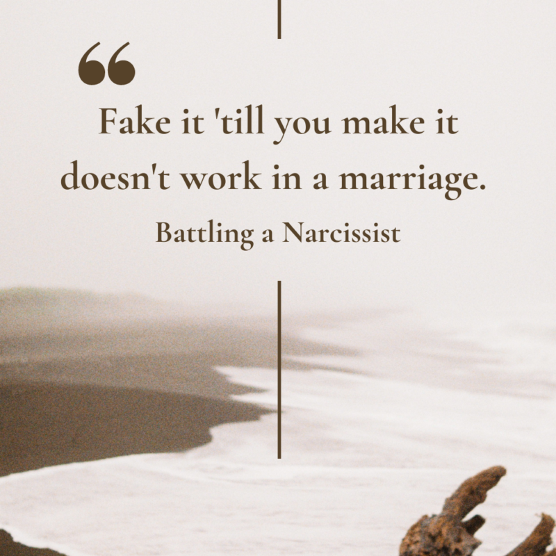 Fake It 'Till You Make It doesn't work in a marriage. A marriage that has any kind of infidelity isn't a loving marriage. It's a marriage of convenience.