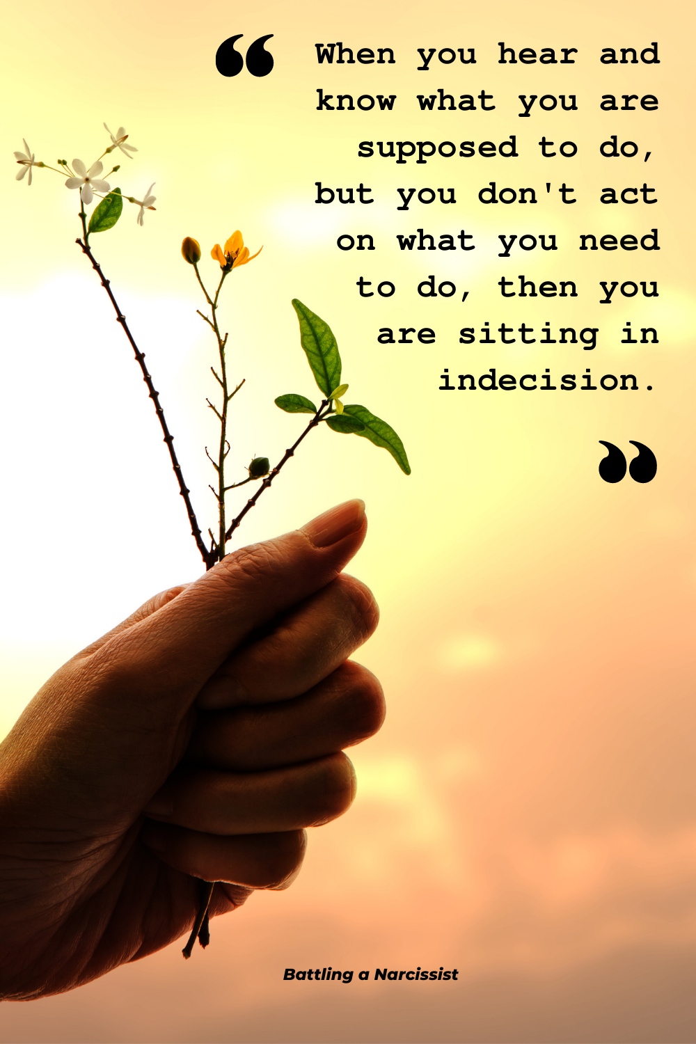 When you hear and know what you are supposed to do, but you don't act on what you need to do, then you are sitting in indecision. Until you start moving in a direction, you will not see what direction you need to go. #indecision #abuse #marriage #relationship #toxic #emotionalabuse
