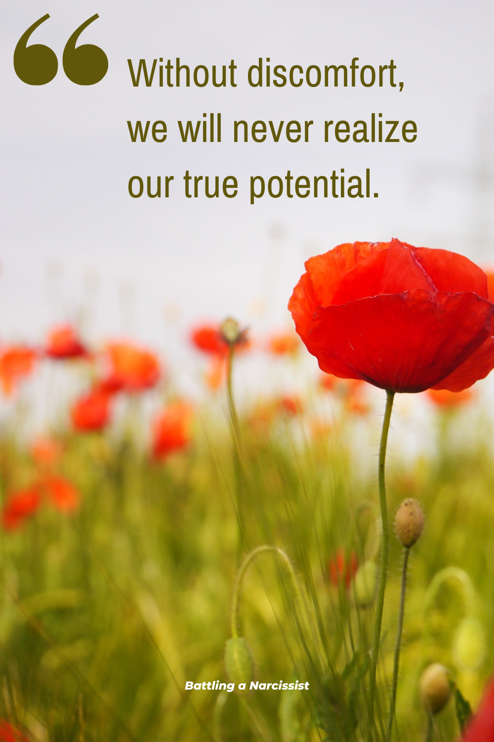 Without discomfort, we will never realize our true potential.
